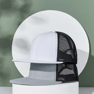 Spring <b>Summer</b> Trendy Hip-Hop Mesh Baseball <b>Caps</b> Breathable Waterproof 6-Panel <b>Flat</b>-Brimmed Hats for Men Women Wholesale - Product Image 3