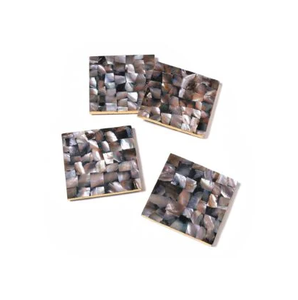 Sous-verres et sets de table carrés personnalisés en nacre, lot de quatre - Product Image 1