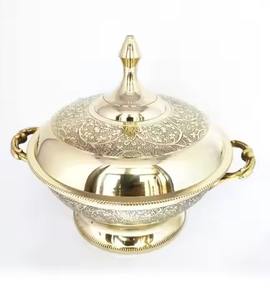 Bol à dattes en métal de qualité supérieure avec couvercle, bol décoratif pour servir des fruits secs, pour le ramadan, l'iftar, la table à manger, la maison, la cuisine - Product Image 3