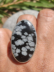 Anillo hecho a mano sólido 925 plateado anillo curativo anillo de cristal grande hecho a mano joyería Bohemia para mamá regalo para ella - Product Image 5