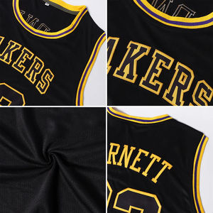 Maillot de basketball personnalisé noir et or jaune 2026 – Tenue complète 2025 par sublimation – Kit d'équipe professionnel respirant – Vêtements de sport - Product Image 5
