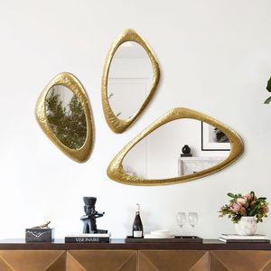Rustic Wooden Branch Framed Wall <b>Mirror</b> <b>Irregular</b> Shape Decorative <b>Mirror</b> Set - Product Image 3