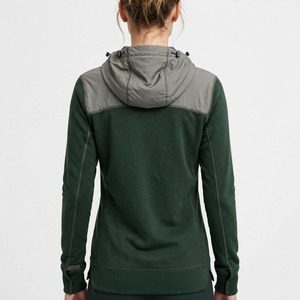 Sweat-shirt à capuche en polaire pour homme, vert et gris, avec poche zippée, coupe décontractée, pour l'automne - Product Image 2