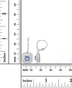 Orecchini pendenti con Leverback a grappolo di zirconi cubici in argento Sterling | Macacy's - Product Image 4
