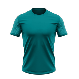 T-shirt pour homme à manches courtes rouge, col rond, motif géométrique, tricoté en polyester, respirant, coupe sportive régulière - Product Image 6