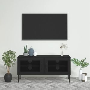 Supporto TV in acciaio nero 41.3 \ "x13.8 \" x19.7 \ "Urban Design - Product Image 1