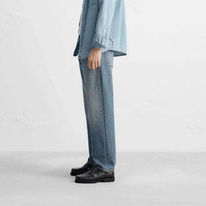 Trendy Men's Baggy Light Wash Denim Jeans latest oversized fit and relaxed comfort perfect for Y2K & streetwear men baggy jeans - Product Image 5