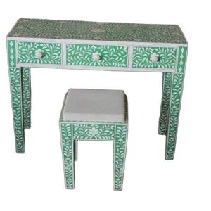 Luxury Modern Design Bone Inlay Cabinet with 3 Drawers Indian Artisan Craftsmanship <b>Home</b> Bedroom Living Room Use - Product Image 1