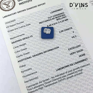 Diamantes Cultivados en Laboratorio HPHT CVD de D'vins Jewels, Corte Radiante, Color D Blanco, Fantasía Clara, para Joyería - Product Image 3