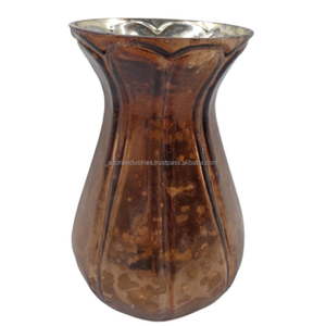 Azora Industries Vase à fleurs en métal au design unique Pot de fleurs de couleur nickel-argent pour la décoration de mariage Vase en métal personnalisé - Product Image 4