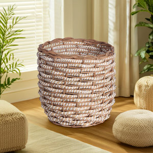Macetas y macetas de plástico de ratán plegables de alta calidad, cestas decorativas de almacenamiento para interiores para baño, cocina, uso en Vietnam - Product Image 6