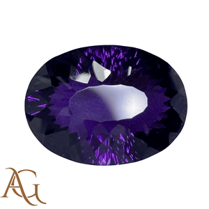 Ametista natural ovalada con corte cóncavo láser, tallado en intaglio, gema suelta tallada en morado para fabricación de joyas, precios al por mayor, cristal. - Product Image 4