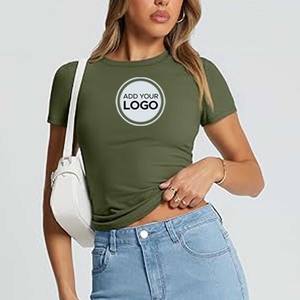 <b>Women's</b> <b>Women</b> 100% Cotton T-Shirt Crew Neck Regular Fit Tee <b>Undershirts</b> Plain Short Sleeve Fit Tees <b>for</b> <b>Women</b> - Product Image 2