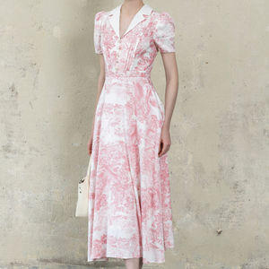 Vestido Midi Floral para Mujer de Oficina, Estilo Francés Elegante, Precio Directo de Fábrica, Fabricante OEM ODM, Proveedor Mayorista - Product Image 6