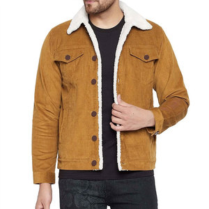 Men's <b>Denim</b> Jacket with Sherpa Lining Button Front Eco-Friendly Vintage Winter Casual <b>Coat</b> Brown Regular Fit - Product Image 1