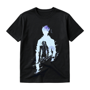 เสื้อยืดคอกลมแขนสั้นสีดำสำหรับผู้ชาย ทรงเข้ารูป ผ้าถักเนื้อนุ่ม ระบายอากาศได้ดี สไตล์สปอร์ต - Product Image 3