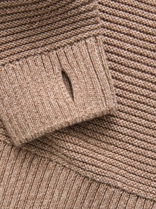 Pull à capuche tricoté unisexe, couleur unie, avec poches, décontracté, pour l'automne, coupe classique, 100 % acrylique, anti-boulochage - Product Image 3