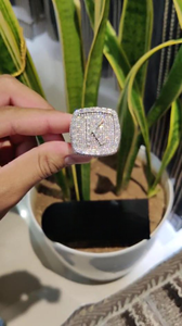 Luxury Iced Out Letter K Moissanite <b>Pinky</b> <b>Ring</b> <b>for</b> <b>Men</b> Hip Hop Bling Statement Jewelry Gift <b>Silver</b> Finish - Product Image 3