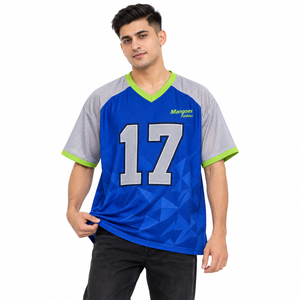 Camiseta de Fútbol para Fanáticos con Tela Ligera de Secado Rápido para Festivales al Aire Libre y Reuniones de Verano para Hombres, Estilo Urbano Moderno - Product Image 4