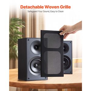 Altoparlanti Stereo Passivi da Scaffale 300W con Woofer da 5,25 Pollici e Tweeter da 1 Pollice, Griglia Rimovibile, Risposta in Frequenza 65Hz - Product Image 4