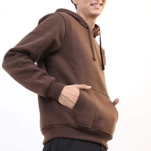 Sweat-shirt à capuche marron de qualité supérieure pour homme, coupe classique, tricoté, 100% coton biologique, écologique, avec poche, décontracté, pour l'été - Product Image 2