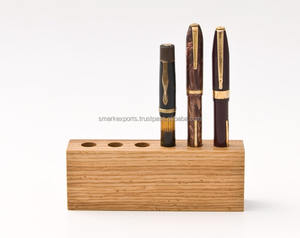 Modern Wooden Pen Holder Stand Desktop Organizer <b>Solid</b> <b>Wood</b> Pencil Holder Multi Slot Office <b>Desk</b> Accessory - Product Image 1