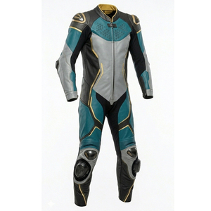 Chaquetas de Motociclista Casuales de Cuero Genuino de Alta Calidad, Chaquetas para Hombre Tallas Grandes, Chaquetas de Cuero Personalizadas y Elegantes para Carreras de Autos - Product Image 1