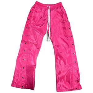 Pantalones de chándal de pierna ancha personalizados para hombre, pantalones cortavientos de nailon, transpirables, con forro de malla antiarrugas, pantalones de talla grande - Product Image 1