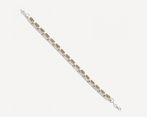 Bracelet en argent sterling 925 avec pierre précieuse citrine jaune, bijoux élégants pour les fêtes et les occasions spéciales pour filles - Product Image 2