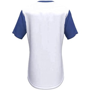 Camiseta Casual de Manga Raglán Blanca y Azul para Hombre, Corte Holgado, Cuello Redondo, Tejido de Punto, Color Sólido - Product Image 2