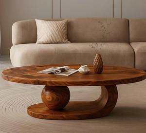 Mesa de Centro de Madera Maciza con Tamaño Personalizado, Adecuada para la Decoración del Hogar y la Sala de Estar - Product Image 3