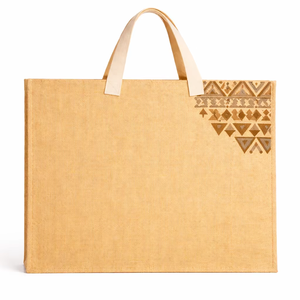 กระเป๋าหิ้วจู๊ตแบบเป็นมิตรกับสิ่งแวดล้อม  แบบเรียบง่าย สีธรรมชาติ ใช้ซ้ำได้ สำหรับใส่ของช้อปปิ้ง  แข็งแรงทนทาน ขายส่ง AMANI หูหิ้วด้านบน ขนาด 18x20 - Product Image 1