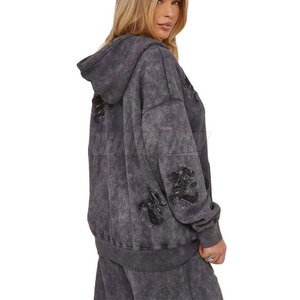 Survêtement en tissu durable délavé à l'acide, toucher doux, coupe confortable, look élégant, idéal pour les tenues décontractées quotidiennes et les voyages - Product Image 4