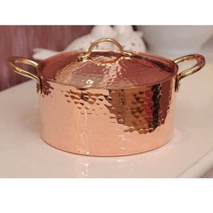 Cocottes en cuivre martelé finition premium pour hôtels, complexes hôteliers et présentation en buffet - Product Image 4