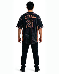 Camiseta de Béisbol Estampada para Hombre, Manga Corta, Absorbente de Humedad, Poliéster, Uniforme Deportivo, Corte Regular, para Todas las Temporadas - Product Image 2