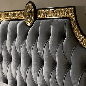 Muebles de Dormitorio de Estilo Francés, Nuevos y Clásicos, Exquisita Mesita de Noche Tallada en Caoba, Combinación de Mesita de Noche y Mesita de Cabecera, Tamaño King con Almacenamiento - Product Image 4