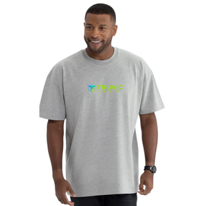 Camiseta de algodón grueso para hombre, cuello redondo, manga corta, lisa, duradera, para uso diario, ropa de trabajo y promocional. - Product Image 1