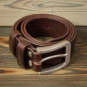 Cinturón de Cuero Genuino para Hombre, a la Moda, con Hebilla de Latón, Impresión de Logotipo Personalizado, Cinturones de Alta Calidad para Hombre, Precio de Fábrica - Product Image 5