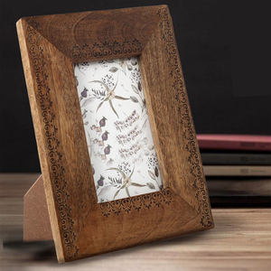 Cadre photo en bois de manguier naturel, écologique, fait main, décoration de table pour la maison et le bureau - Product Image 4