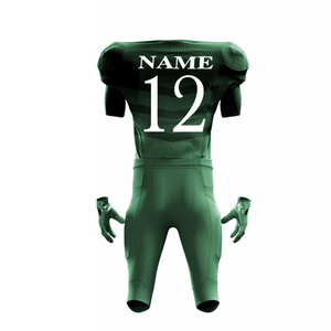 OEM Custom American Football Uniform Sets Latest Design Breathable Moisture-Wicking Jersey Short Sleeves Heat-Transfer Printing - Product Image 5