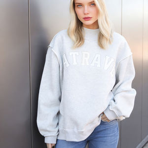 Sudadera con Capucha y Pantalones Cortos Personalizados para Mujer, Térmicos, Gruesos, 500 GSM 350 GSM, de Poliéster/Algodón, con Forro Polar, Bordados, Talla Grande - Product Image 1