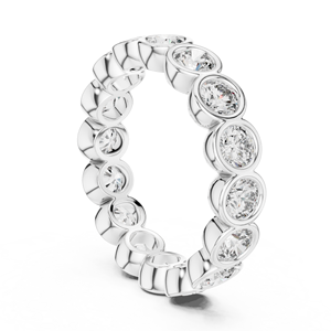 Bague Éternité Classique pour Femme en Argent 925 avec Moissanite Taille Ronde Brillante et Sertissage Clos – Bijou de Mariage - Product Image 3