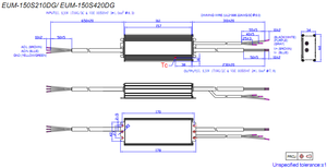 Controlador LED Inventronics EUM-150S105DG de 150W y 1050mA de Corriente Constante - Product Image 4