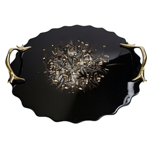 Handmade Luxury Resin Art Serving Tray Elegant Epoxy Decorative Tray for Dining Room Kitchen or Home Dcor Display - Product Image 2