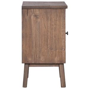 Commode de chevet en teck massif brun moyen - Product Image 4