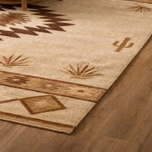Hand Tufted Beige Wool Rustic Tribal Area Rug Southwestern Geometric Carpet Living Room Bedroom Decorative Soft <b>Floor</b> Rug Home - Product Image 2