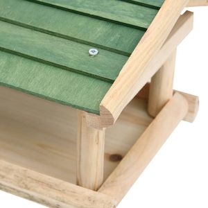 Mangiatoia per Uccelli in Legno di Abete Massiccio, Naturale e Ecologica per il Birdwatching in Giardino - Product Image 5