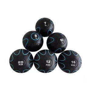Balones Slam Negros con Patrón, de Goma Texturizada, Rellenos de Arena, Núcleo Denso, Superficie Antirrebote, Balones Slam de Alto Impacto - Product Image 1
