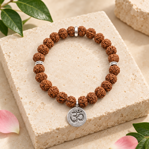 Bracelet vintage perlé en quartz naturel, bijoux ronds, ajustable, extensible, avec breloque, cadeau - Product Image 3