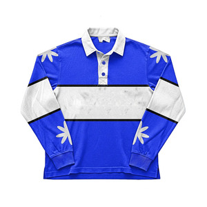 Premium 220 GSM Polyester <b>Polo</b> Shirt Blue <b>White</b> Panel Design Custom Sublimation Logo men <b>polo</b> shirts - Product Image 1